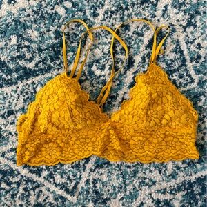 Aerie yellow gold lace bralette size M